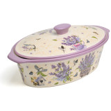 Форма для запекания с крышкой "ЛАВАНДА" овальная 3,2 л 37,5х22х15,5см LEFARD 536-254