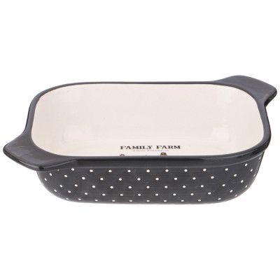 Форма для запекания "FAMILY FARM" с пластиковой крышкой 25,5*19*6,5 см LEFARD 536-275-3