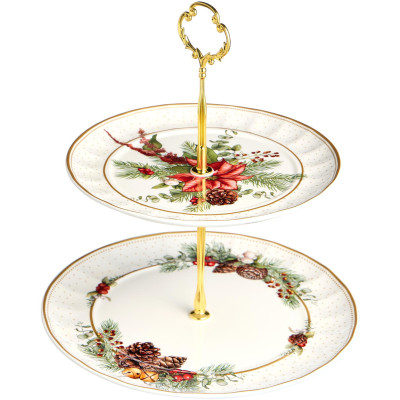 Блюдо двухъярусное "CELEBRATION" 19*23 см (кор=24шт) LEFARD 54-618-1