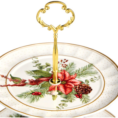 Блюдо двухъярусное "CELEBRATION" 19*23 см (кор=24шт) LEFARD 54-618-2