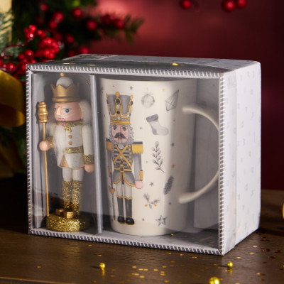 Набор подарочный " ЩЕЛКУНЧИК" (кружка 385 мл в комплекте с ёлочной игрушкой) LEFARD 580-096-3
