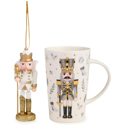Набор подарочный " ЩЕЛКУНЧИК" (кружка 385 мл в комплекте с ёлочной игрушкой) LEFARD 580-096-10