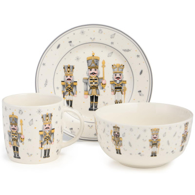 Набор посуды " ЩЕЛКУНЧИК" (кружка 295 мл, тарелка 15 см, салатник 13 см) LEFARD 580-097-5