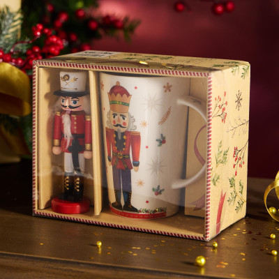 Набор подарочный " ЩЕЛКУНЧИК" (кружка 385 мл в комплекте с ёлочной игрушкой) LEFARD 580-098-4