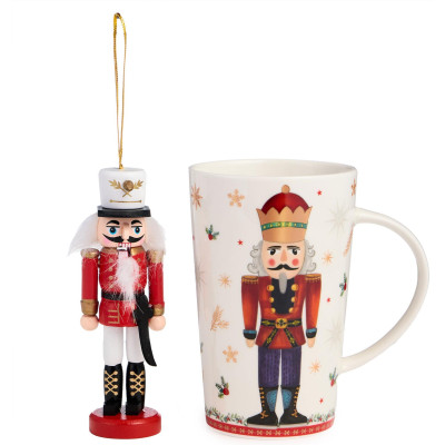 Набор подарочный " ЩЕЛКУНЧИК" (кружка 385 мл в комплекте с ёлочной игрушкой) LEFARD 580-098-10
