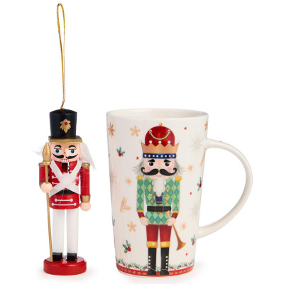 Набор подарочный " ЩЕЛКУНЧИК" (кружка 385 мл в комплекте с ёлочной игрушкой) LEFARD 580-099-8
