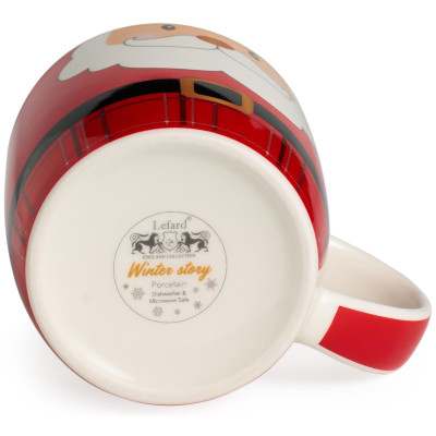 Кружка с крышкой "САНТА" 355 мл LEFARD 580-101-3