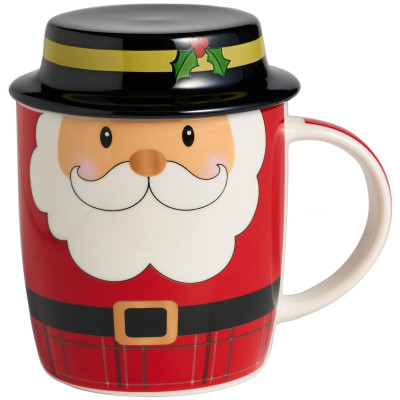 Кружка с крышкой "САНТА" 355 мл LEFARD 580-101