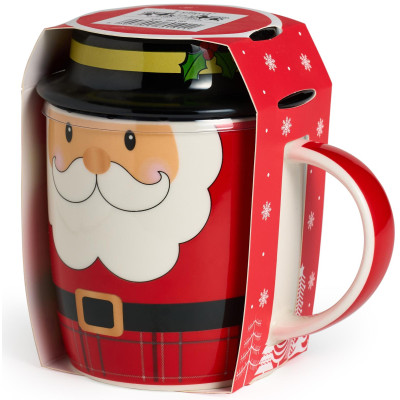 Кружка с крышкой "САНТА" 355 мл LEFARD 580-101-4