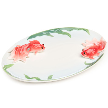 Блюдо "ЗОЛОТАЯ РЫБКА" 32*22*5 см (кор=12шт) LEFARD 58-077