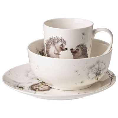 Набор для завтрака "ЛОВИ СЧАСТЬЕ" 3пр.: кружка 370мл, салатник, тарелка 20,5см LEFARD 581-013-4