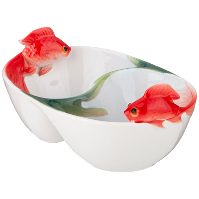 Менажница "ЗОЛОТАЯ РЫБКА" 2 секции 17 см (кор=24шт) LEFARD 58-116