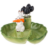 Блюдо "КРОЛИК" 17 см, 6 вилочек (кор=24шт.) LEFARD 58-371