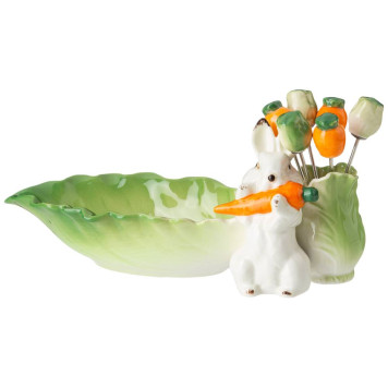 Блюдо "КРОЛИК" 21 см, 6 вилочек (кор=48шт.) LEFARD 58-421-1