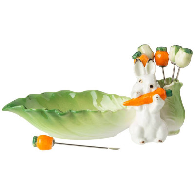 Блюдо "КРОЛИК" 21 см, 6 вилочек (кор=48шт.) LEFARD 58-421