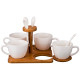 Чайный набор "NATIVE" на 4 пер. 12 пр. 200 мл. на подставке 20*20*16 см (кор=12наб.) LEFARD 587-100