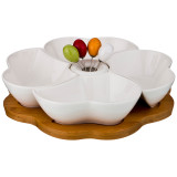 Менажница 4 секции "NATIVE" 25*5,5 см, 4 вилочки (кор=8шт.) LEFARD 587-107