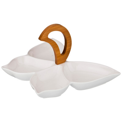 Менажница 4-х секционная "NATIVE" 28,5*21 см. высота=14 см. (кор=16шт.) LEFARD 587-134-1