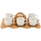 Кофейный набор "NATIVE" на 6 пер. 12пр. 150 мл на подставке 34,5*20*8 см (кор=8наб.) LEFARD 587-137