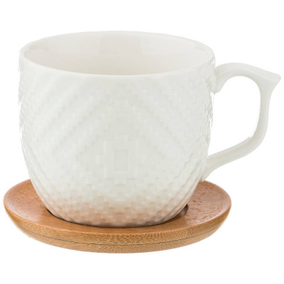 Чайный набор "NATIVE" на 6 пер. 12 пр. 300 мл на дер. подставке (кор=6наб.) LEFARD 587-138-2