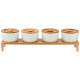 Набор из 4-х банок для сыпучих продуктов "NATIVE" 250 мл. на подставке 41*10 см. в=11 см.(кор=9наб.) LEFARD 587-139
