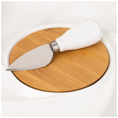 Менажница "NATIVE" 6 секций 28*28*3 см, нож металл. для сыра (кор=16шт.) LEFARD 587-167-2