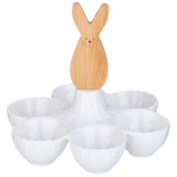 Блюдо для яиц "NATIVE" 18 см с дерев. ручкой (кор=16шт.) LEFARD 587-173