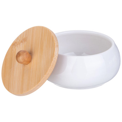 Набор банок с дерев. крышкой "NATIVE" 3 шт. 8,5*6,5 см 150 мл на дерев. подставке (кор=24шт.) LEFARD 587-188-2