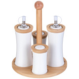 Набор для специй "NATIVE" 4 пр. на дерев. подставке (кор=16наб.) LEFARD 587-196