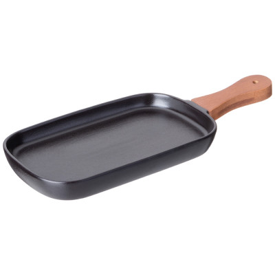 Блюдо сервировочное "NATIVE" 12,5*19,5/29 см с дерев. ручкой (кор=24шт.) LEFARD 587-201-1