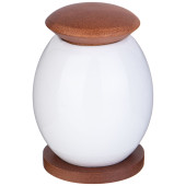 Банка с дерев. крышкой "NATIVE" 9,5*12 см 400 мл на дерев. подставке (кор=36шт.) LEFARD 587-202