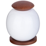 Банка с дерев. крышкой "NATIVE" 11*13 см 600 мл на дерев. подставке (кор=24шт.) LEFARD 587-204