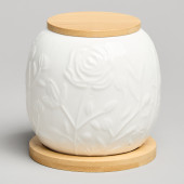 Банка "MEADOW" с дер.крышкой на дер.подставке 10*11,5 см 600 мл LEFARD 587-212