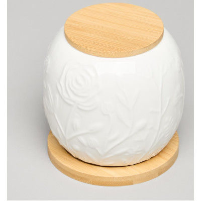 Банка "MEADOW" с дер.крышкой на дер.подставке 10*11,5 см 600 мл LEFARD 587-212-1