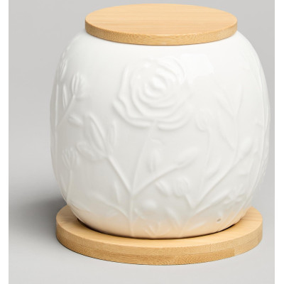 Банка "MEADOW" с дер.крышкой на дер.подставке 10*11,5 см 600 мл LEFARD 587-212