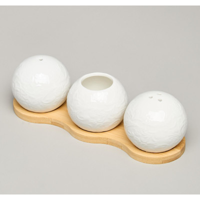 Набор для специй "MUSE" 3 пр. на дер.подставке 20*6*6 см LEFARD 587-215