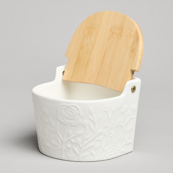 Банка для соли с дер.крышкой "MEADOW" 11,5*11*9,5 см 450 мл LEFARD 587-239-1