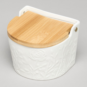 Банка для соли с дер.крышкой "MEADOW" 11,5*11*9,5 см 450 мл LEFARD 587-239-2