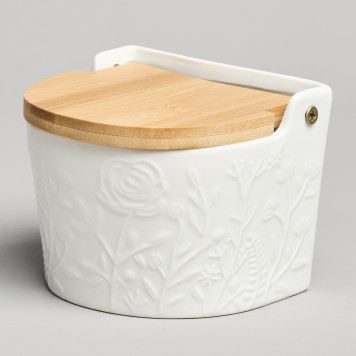 Банка для соли с дер.крышкой "MEADOW" 11,5*11*9,5 см 450 мл LEFARD 587-239