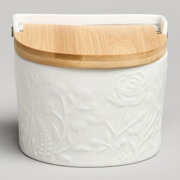 Банка для соли с дер.крышкой "MEADOW" 11,5*11*9,5 см 450 мл LEFARD 587-239-3