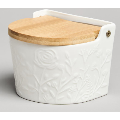 Банка для соли с дер.крышкой "MEADOW" 11,5*11*9,5 см 450 мл LEFARD 587-239