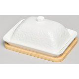 Масленка "MUSE" на дер. подставке 17*12,5*8 см LEFARD 587-240