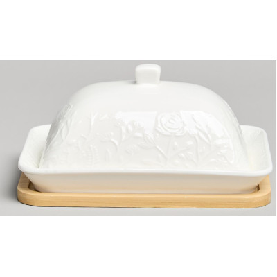 Масленка "MEADOW" на дер. подставке 17*12,5*8 см LEFARD 587-241-1