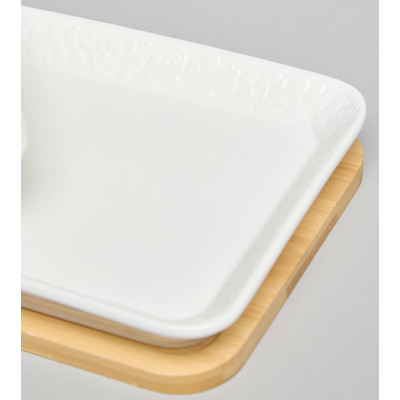 Масленка "MEADOW" на дер. подставке 17*12,5*8 см LEFARD 587-241-3