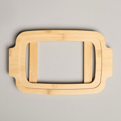 Блюдо для выпекания и сервировки "MUSE" со стекл.крышкой на дер.подставке 27,5*17*9см 900мл LEFARD 587-242-5