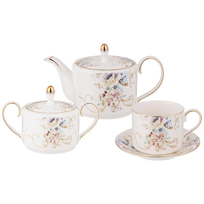 Чайный сервиз "ЗАВТРАК У КОРОЛЯ" на 6 пер. 14 пр. 1000/350/300 мл (кор=4наб.) LEFARD 590-329