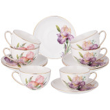 Чайный набор "IRISES" на 6 пер. 12 пр. 280 мл (кор=4наб.) LEFARD 590-336