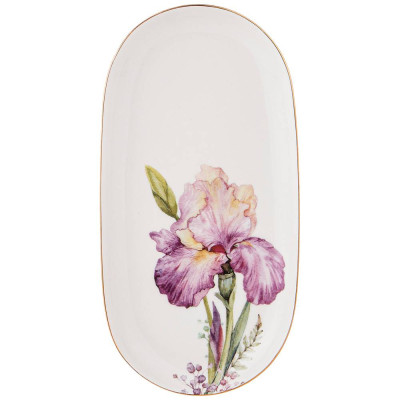 Блюдо овальное "IRISES" 20,5 см (кор=60шт.) LEFARD 590-339