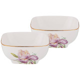 Набор салатников квадратных "IRISES" 2 шт. 8*4 см 100 мл (кор=36наб.) LEFARD 590-345