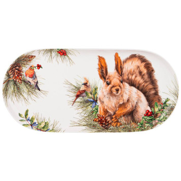 Блюдо овальное "ЛЕСНАЯ СКАЗКА" 30,5 см (кор=36шт.) LEFARD 590-385